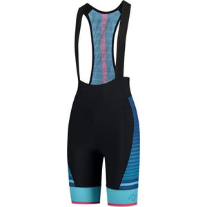 Rogelli Impress Korte Fietsbroek - Met Bretels - Dames - Zwart, Blauw, Roze - Maat L