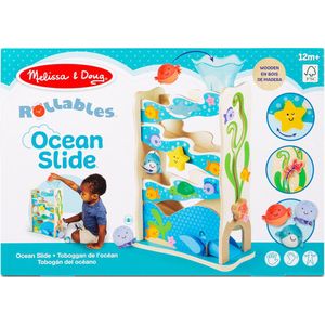 Melissa & Doug Rollables Houten oceaanglijbaan Speelgoed voor baby's en peuters - Houten speelgoed - Vroeg leren speelgoed voor peuters - Sensorische ballen -12 m+- Cadeau voor baby jongens en meisjes