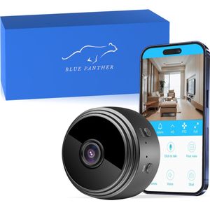 Blue Panther Spy Camera - Spy Cam - Verborgen Camera - Mini Camera - Wifi met App - Draadloos - Full HD1080P 150˚ - Incl. 128GB SD Kaart + Nederlandse (E) Handleiding