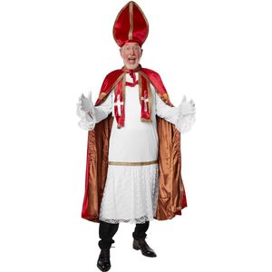 dressforfun - Sint-Niklaas-set donkerrood XL - verkleedkleding kostuum halloween verkleden feestkleding carnavalskleding carnaval feestkledij partykleding - 303461