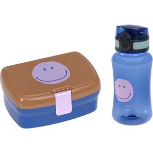 Lässig Lunch Set Little Gang Smile caramel/blue (Lunchbox en drinkfles)