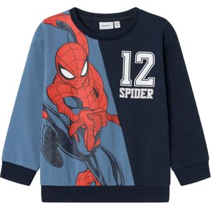 NAME IT NMMJAKIO SPIDERMAN SWEAT UNB MAR Jongens Trui - Maat 116