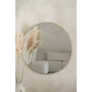 Nordic Style® Wandspiegel 80x80cm | Greige | Scandinavische Spiegels | Cirkel | Wandspiegel | Badkamerspiegel | Gangspiegel