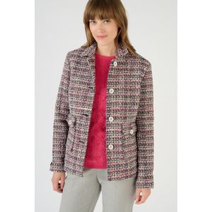 Damart - Jas met voering en tweed effect, glanzend garen - Dames - Violet - 48