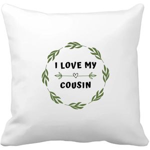 Akyol - i love my cousin Kussen hoes - Neef - liefste neef - verjaardag - cadeautje voor neef - neef artikelen - kado - geschenk - 40 bij 40 cm