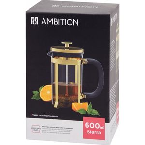4-in-1 thee-kruiden-koffimaker en melkopschuimer-Gemaakt met hoge kwaliteit hittebestendig borosilicaatglas -600 ml