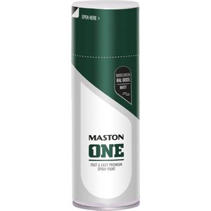 Maston ONE - spuitverf - mat - mosgroen (RAL 6005) - 400 ml - spuitbus verf groen