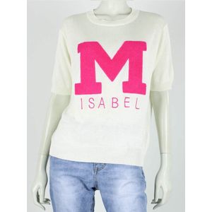 Top Isabel - Offwhite met Pink - One Size