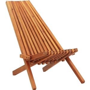 vidaXL Loungestoelen - Massief Acaciahout - Set van 2 Vouwstoel - Tuinstoel - Terrasstoel - Buistuinstoel - Houten Stoel