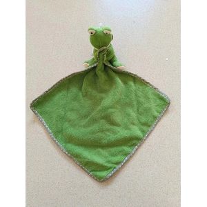 Knuffel Handdoek - Kikker - Groen - 30x30 cm