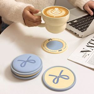 Sxutop 6 stuks siliconen ronde onderzetter 15 cm onderzetters hittebestendige antislip siliconen mat ronde pannenlappen voor keukenpotten kommen kopjes borden 6 kleuren