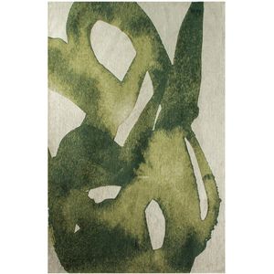 Abstract Swing vloerkleed met groene inktvlek - 240 x 340 cm