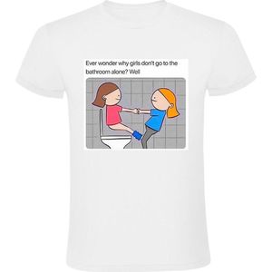 Samen naar de wc Heren T-shirt - vrouwen - wc - toilet
