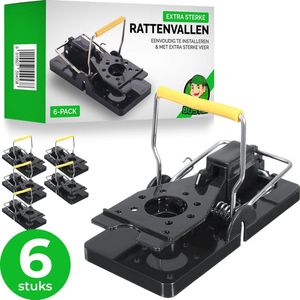 VerminBuster Rattenval 6 stuks - Rattenklem - Rat Trap - Rattenvallen voor binnen en buiten - Professionele Rattenklemmen