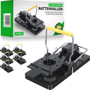 VerminBuster Rattenval 6 stuks - Rattenklem - Rat Trap - Rattenvallen voor binnen en buiten - Professionele Rattenklemmen