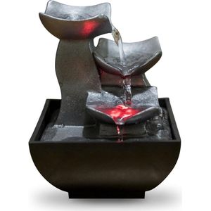 Waterfontein ZenLight - Zen Relaxing Room-fontein met LED-licht - Woonkamer slaapkamer kantoordecoratie - Meditatie en ontspanning - Tafelfontein met gesloten circuit - H 18 cm