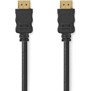 Nedis High Speed ​​HDMI-Kabel met Ethernet - HDMI Connector - HDMI Connector - 4K@30Hz - ARC - 10.2 Gbps - 10.0 m - Rond - PVC - Zwart - Doos