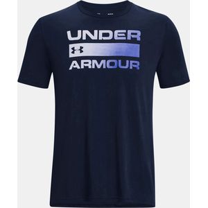 Under Armour UA TEAM ISSUE WORDMARK SS Heren Sportshirt - Blauw - Maat XL