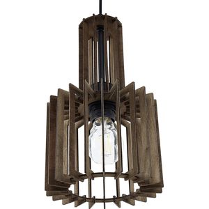 NIARI - Hanglamp - Donkere houtkleur - Multiplex