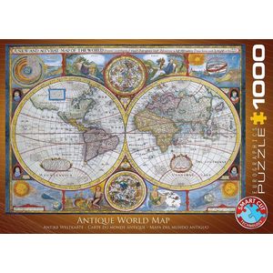 Eurographics puzzel Antique World Map - 1000 stukjes