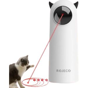 Rojeco Kattenspeeltjes Elektrisch - Laser Kattenspeelgoed - Katten Speelgoed - Wit