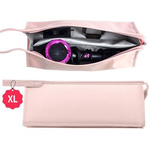 Travel Bag geschikt voor Dyson Airwrap, Dyson Fohn & Dyson Airwrap Complete Multistyler - Reistas Stijltang Opzetstukken - Reisetui - Opbergtasje Hairstyler - Organizer - Roze