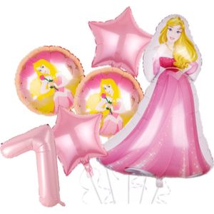Doornroosje ballon set - 108x69cm - Folie Ballon - Prinses - Themafeest - 7 jaar - Verjaardag - Ballonnen - Versiering - Helium ballon