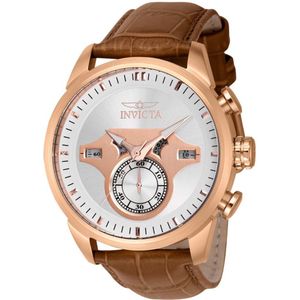 Invicta Objet D Art 43618 Heren Horloge - Waterdicht - Analoog - Quartz Uurwerk - Roestvrij Staal met zilveren Wijzerplaat - 46mm
