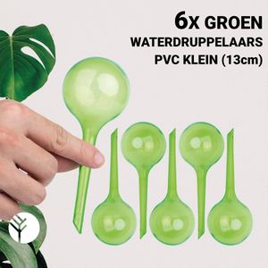 Waterdruppelaar Groen Set van 6 Stuks voor Planten – Waterdruppelaar Klein (13cm) – Automatisch Watergeefsysteem voor Kamerplanten – Planten Watergever met Druppelsysteem