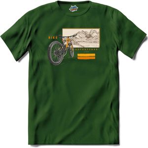 Mountainbike Adventures Fiets outdoor sport kleding - T-Shirt - Unisex - Bottle Groen - Maat S