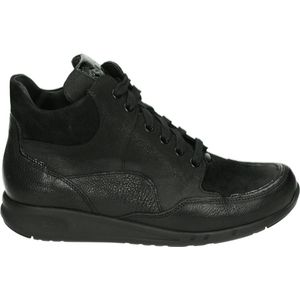 Durea 9735 K - VeterlaarzenHoge sneakersDames sneakersDames veterschoenenHalf-hoge schoenen - Kleur: Zwart - Maat: 39
