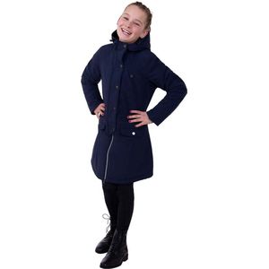 QHP Lange winterjas Linde Junior - maat 176 - Navy