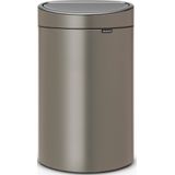 Brabantia Touch Bin Prullenbak - 10+23 liter - Afvalscheiding - Platinum