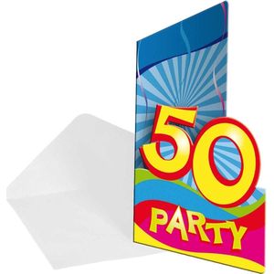 50 Jaar Party Uitnodigingen 8 stuks