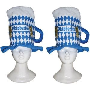 2x Bierpul Oktoberfest hoed - Themafeest - Bierfeest - Verkleedkleding