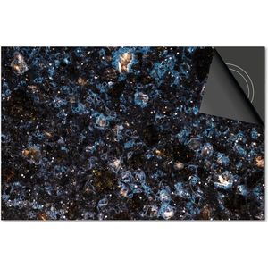 Inductie beschermer 83x51,5 - afdekplaat inductie mat - Dietrix Kookplaat beschermer - DELUXE - Beton - Graniet zwart blauw goud