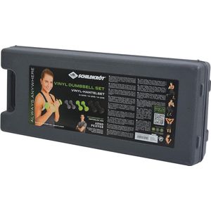 Fitness Dumbell Set Grijs-Zwart-Groen - 2x05 Kg 2x1 Kg 2x15 Kg Dumbbell