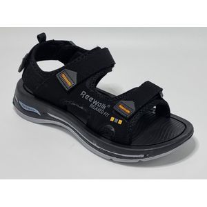 Reewalk® - Heren Sandalen – Sandalen voor Heren – Licht Gewicht Sandalen - Comfortabel Memory Foam Voetbed – Zwart – Maat 43