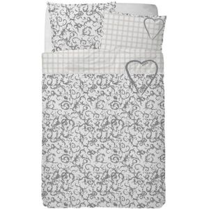 Stapelgoed Dekbedovertrek Sweet Heartz - Ledikant - 100x140 cm - Grey