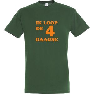 T-shirt Ik loop de 4 daagse |Wandelvierdaagse | vierdaagse Nijmegen | Roze woensdag | Groen | maat XXL