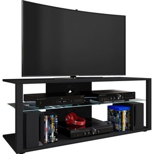 VCM Houten TV Lowboard TV Kabinet Rek Console Meubel TV Tafel TV Phono Glas Folas XL Houten TV Lowboard TV Kabinet Rek Console Meubel TV Tafel TV Phono Glas Folas XL