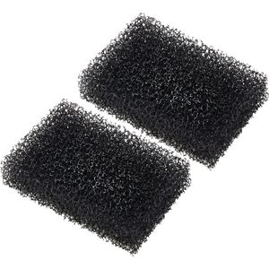 Smiffys Schmink spons - 2x - stoppelbaard - zwart - stoppelspons