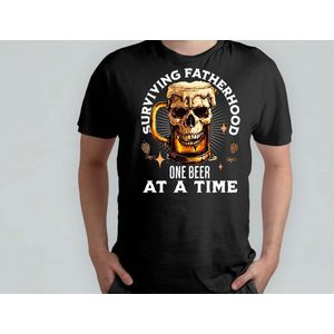 Surviving Fatherhood One Beer at a Time - T Shirt - cadeau - gift - vader - dad - beste vader ter wereld - verjaardag - unisex - vaderdag - best dad in the world - father - liefde - cute