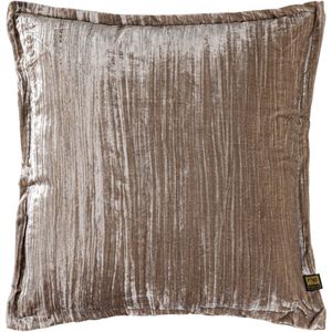 PTMD Senny Sierkussen - 60x3x60 cm - Fluweel - Taupe