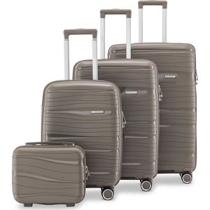 SKYCASES - Trolleyset 4-delig met TSA-slot - Champagne