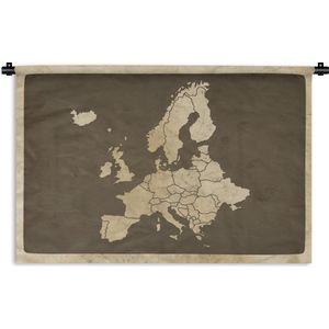 Wandkleed EuropakaartenKerst illustraties - Vintage Europakaart Wandkleed katoen 90x60 cm - Wandtapijt met foto
