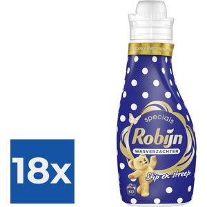 Robijn Wasverzachter Stip & Streep - 750 ml - Voordeelverpakking 18 stuks