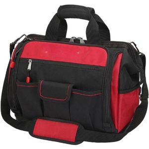 Gereedschapstas 42 cm - 1680D Polyester - Brede Opening Met Ritssluiting - Draagbeugel & Verstelbare Schouderriem