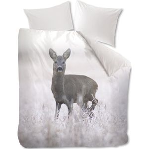 Beddinghouse Snow Deer Dekbedovertrek - Eenpersoons - 140x200/220 cm - Grijs