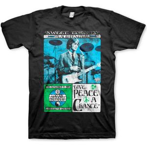 The Beatles Unisex Tshirt -L- Toronto Peace Festival Zwart